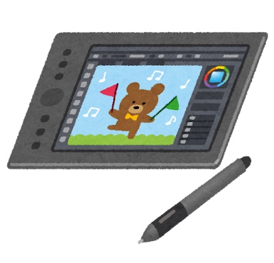 液晶ペンタブレットのイラスト